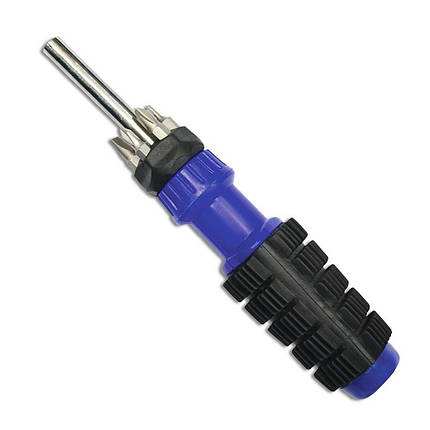 Викрутка посилена Technics м'яка ручка 6 насадок (47-360), фото 1