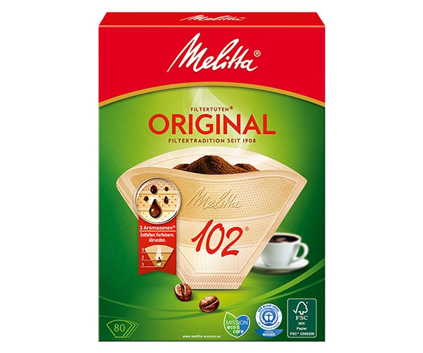 Фільтр-пакет для кави Melitta Aroma Zones 102 паперовий бежевий 80 шт.