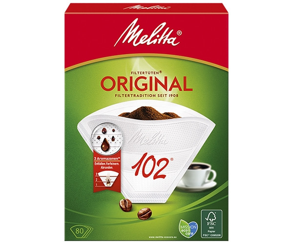 Фільтр-пакет для кави Melitta Aroma Zones 102 паперовий білий 80 шт.