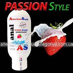 Анальна змазка знеболювальна на водній основі 115 мл з ароматом полуниці American Style ОРИГІНАЛ