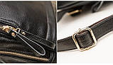 Рюкзак міський жіночий шкіряний (чорний), фото 7