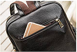 Рюкзак міський жіночий шкіряний (чорний), фото 5