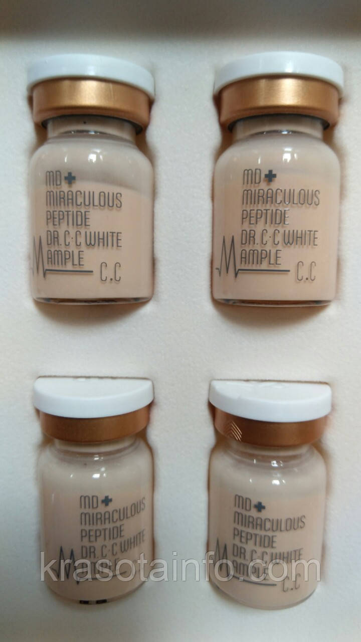 MD+ Miraculous Peptide Dr CC White Ample, бб глоу омолоджуючий ефект, сяйво, Корея, 5 мл
