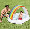 Дитячий надувний басейн Intex «Райдуга-Облако», з навісом, фото 4