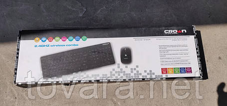 Бездротова брендовий клавіатура Crown CMMK-950K White USB № 93008, фото 2