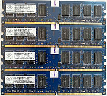 Комплект оперативної пам'яті Nanya DDR2 8Gb (4*2Gb) 800MHz PC2 6400U CL6 2R8 (NT2GT64U8HD0BY-AD) Б/В