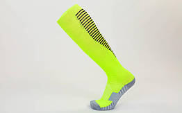 Гетри футбольні чоловічі Zelart JCM655 розмір 40-45 салатовий-сірий