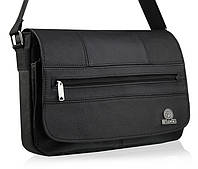 Чоловіча шкіряна сумка Betlewski 33 х 25 х 10 (BTG-09) - чорна