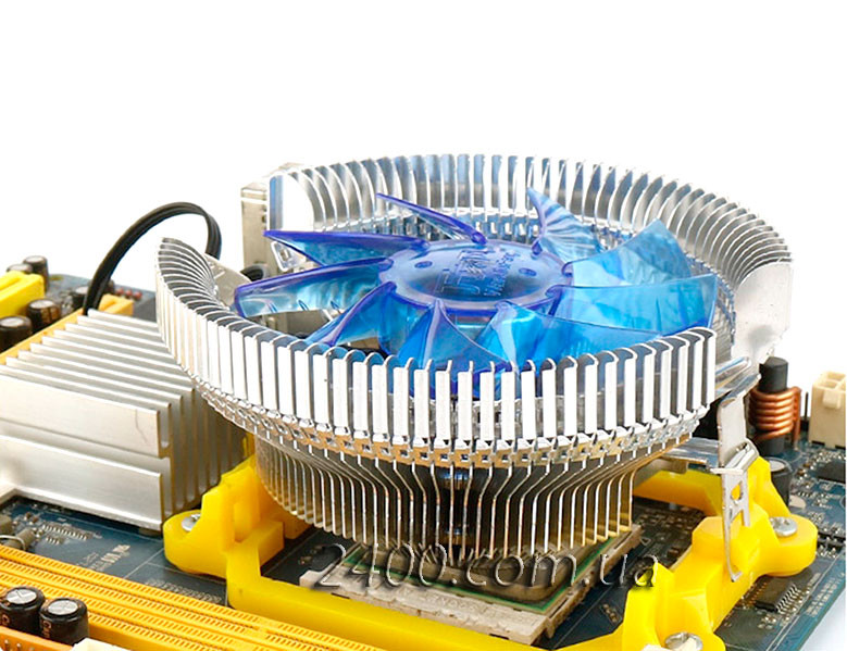Кулер процесорний універсальний (Intel/AMD) з підсвіткою, система охолодження CPU + термопаста