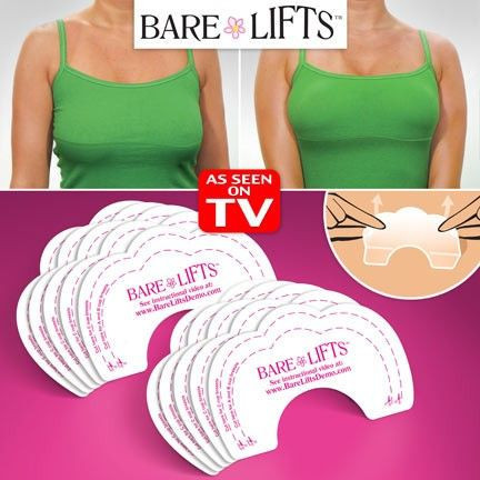 2 за ціною 1! Невидимий бюстгальтер Bare Lifts — 20 штук