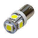 Автолампи діодна BA9S-5050-5smd, комплект 10 шт, T4W, 1155, колір світіння білий, фото 2