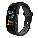 Фітнес браслет Smart Band MX Q6S 3D дисплей Тонометр (Чорно-сірий), фото 4