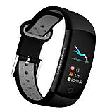 Фітнес браслет Smart Band MX Q6S 3D дисплей Тонометр (Чорно-сірий), фото 6