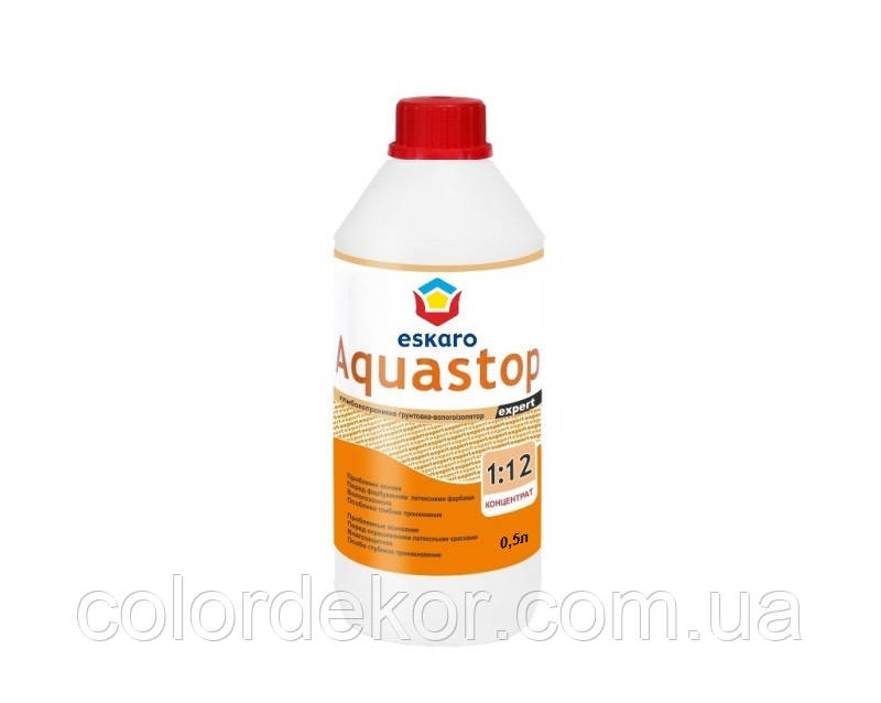 Ґрунтовка-концентрат ESKARO AQUASTOP EXPERT вологоізоляційна 1 л - фото 1 - id-p1032821455