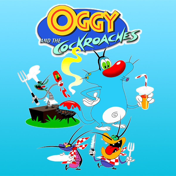 "Оггі і Кукарачі" - Наклейка Сок 6,5*8,5 см., фото 1