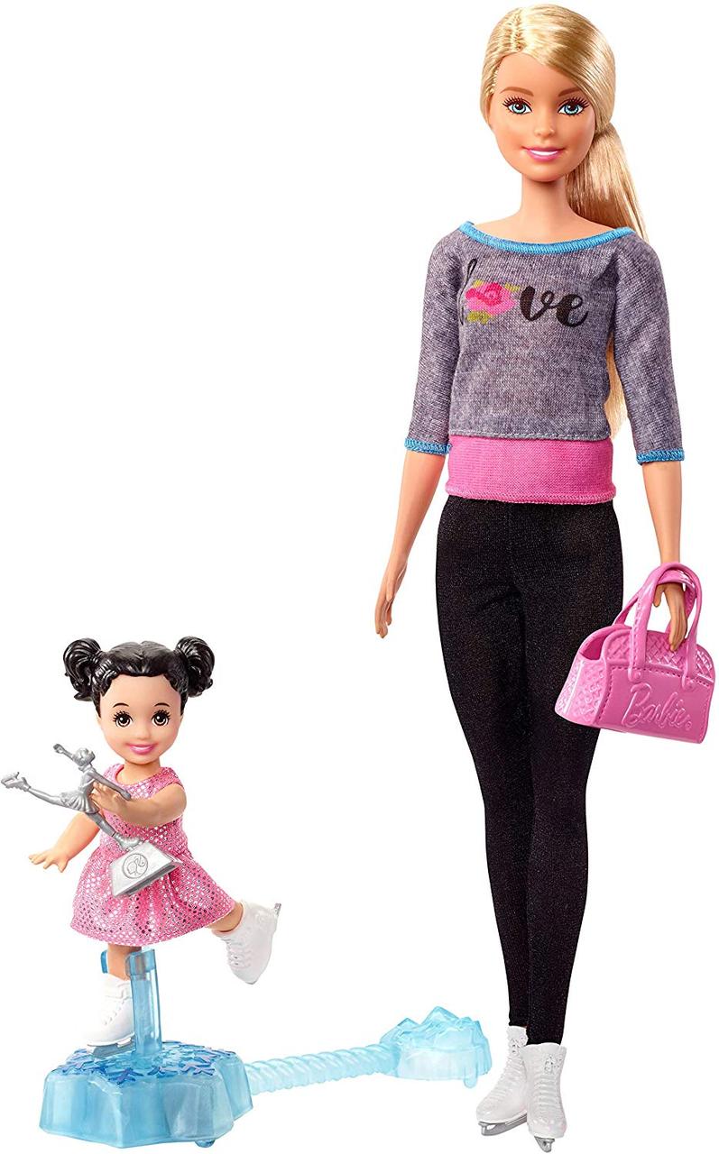 Лялька Барбі тренер з фігурного катання набір Barbie Ice Skating Coach Doll & Playset