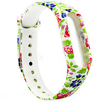 Ремешок Painted Strap для Xiaomi Mi Band 3 / 4 Цветочный Узор 1