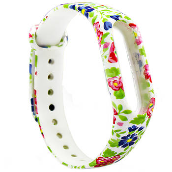 Ремінець Painted Strap для Xiaomi Mi Band 3 / 4 Квітковий Візерунок 1