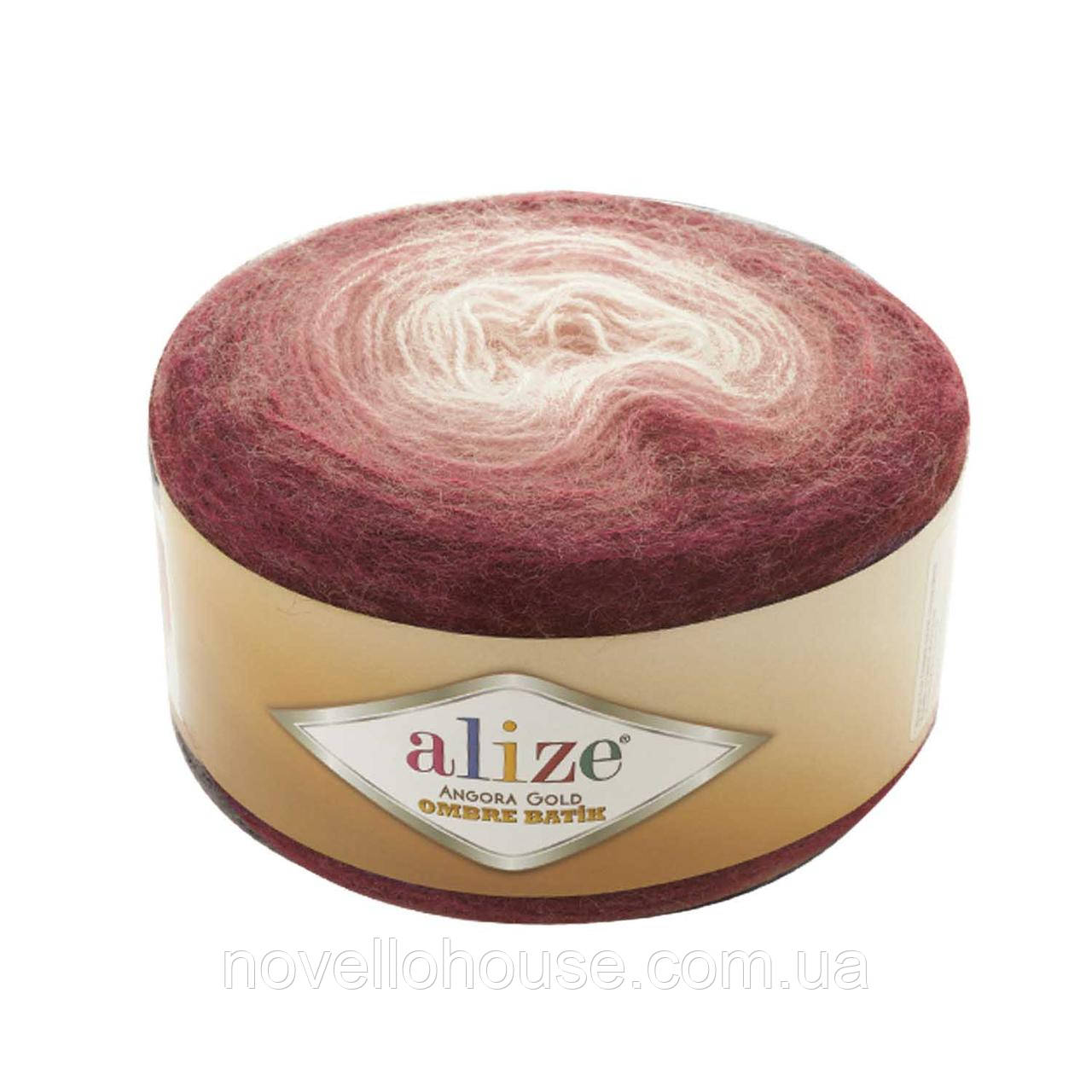 Alize ANGORA GOLD OMBRE BATIK (Ангора Голд Омбре Батік) № 7247 (Вовняна пряжа ангора, нитки для в'язання)