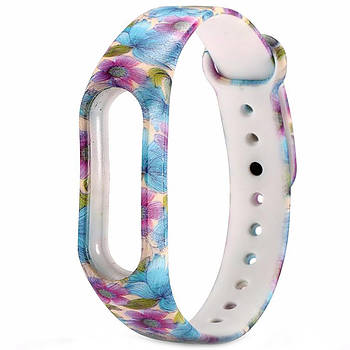 Ремінець Painted Strap для Xiaomi Mi Band 3 / 4 Квітковий Візерунок 5