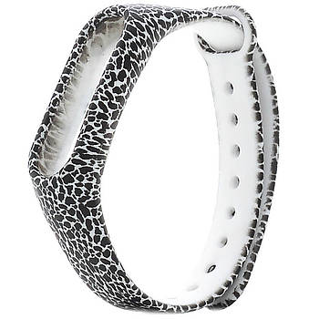 Ремінець Painted Strap для Xiaomi Mi Band 3 / 4 Чорно-білий Принт