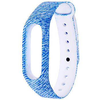 Ремінець Painted Strap для Xiaomi Mi Band 3 / 4 Блакитний Принт