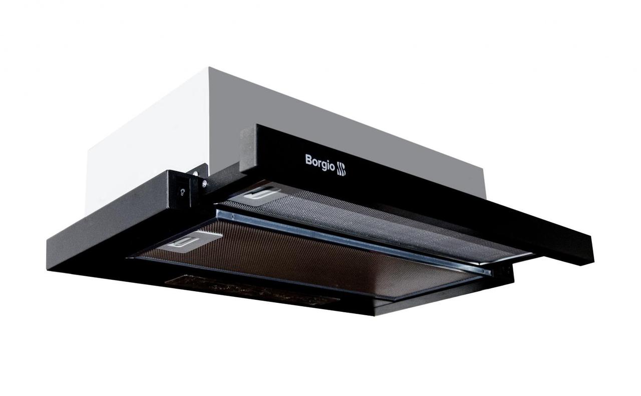 Телескопічна витяжка кухонна BORGIO SLIM (TR) 50 black