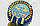Оксамитовий Жовто блакитний з бантиком значок Випускник 2024, фото 2