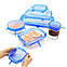 Набір багаторазових силіконових кришок для посуду 6 штук Super Stretch SILICONE Lids СЙЄ, фото 5