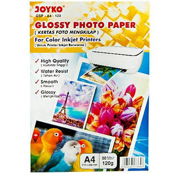 Фотопапір А4 50арк 120г/м2 Joyko Glossy GSP-A4-120