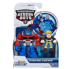 Боти рятувальники Playskool Heroes Transformers Rescue Bots Optimus Prime and Cody Burns