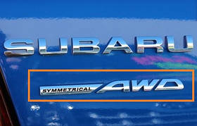 Subaru Impreza 2010-2014 Емблема напис значок на багажник Symmetrical AWD Нова Оригінал