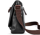 Сумка чоловіча через плече Solof чорна, фото 3