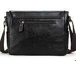 Сумка чоловіча через плече Solof чорна, фото 4