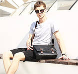 Сумка чоловіча через плече Solof чорна, фото 9