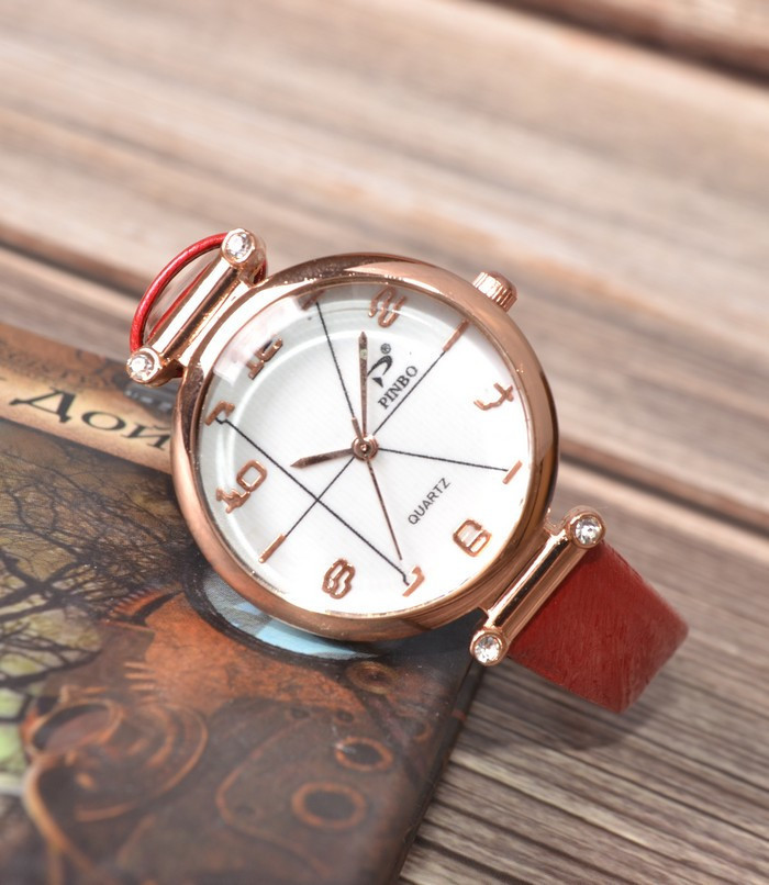 Зовнішній годинник жіночий Polaris red, фото 1