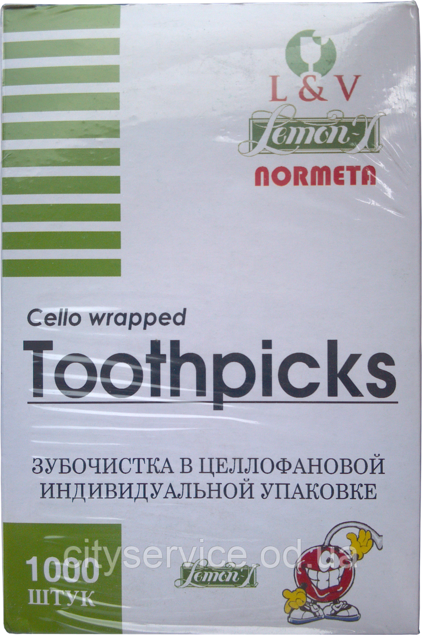 Зубочистки в індивідуальній ПЕТ упаковці з ментолом