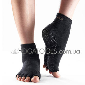 Шкарпетки для йоги нековзні BLACK ANKLE, (35-38р.), TOESOX, USA
