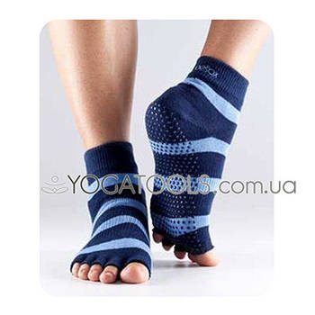 Шкарпетки для йоги нековзні BLUE&LIGHT ANKLE, чоловічі (44-46р.), TOESOX, USA