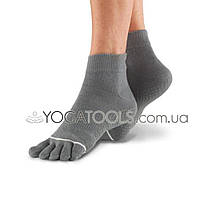 Носки для йоги нескользящие GREY FULL, мужские (38-46р.), TOESOX, USA