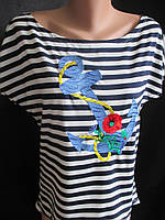 Смугасті морячки з вишитим якором.