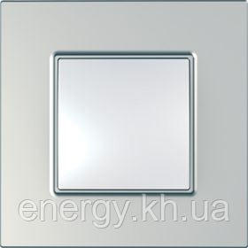 Рамка 1 пост. Unica Quadro Metallized Срібло MGU6.702.55
