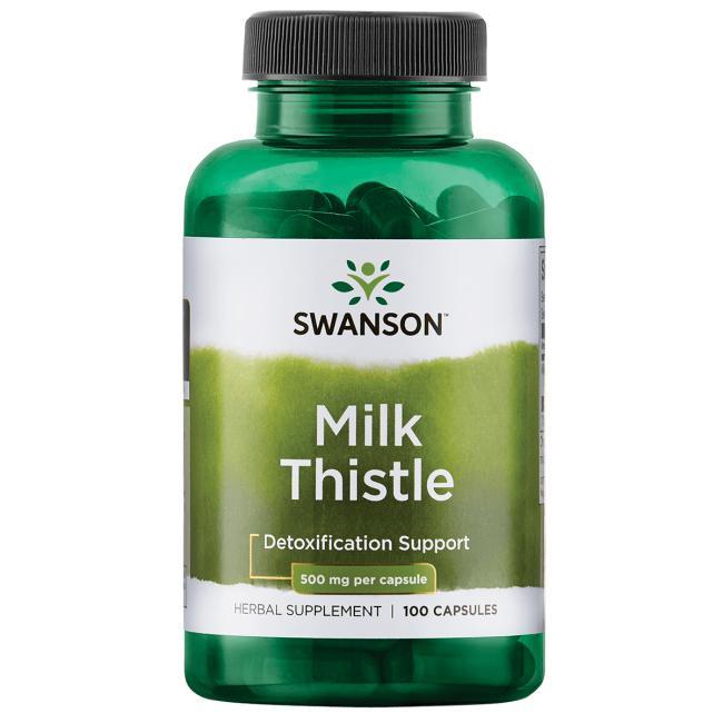 Розторопша для здоров'я печінки, Milk Thistle, Swanson, 500 мг, 100 капсул, фото 1