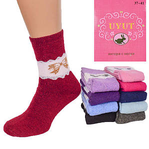 Шкарпетки жіночі ангора з махрою всередині Uyut BS01. В упаковці 12 пар