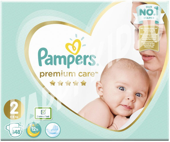 Подгузники Pampers Premium Care New Baby 2 (4-8 кг), 148 шт. - фото 2 - id-p1033355112