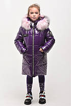 Зимове пальто з плащової тканини для дівчинки зріст 109-113 см, фото 3