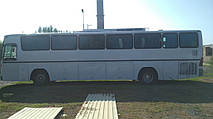 Производство и замена лобового стекла триплекс на автобусе Mercedes O303  в Никополе (Украина). 11