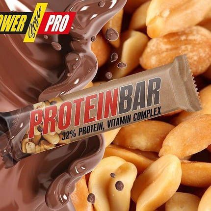 Протеїновий батончик Power Pro Protein Bar з арахісом та карамеллю 60 г, фото 2