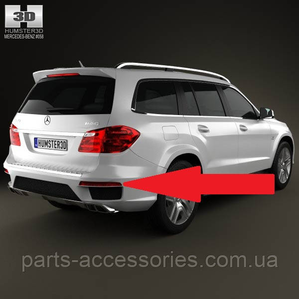 Mercedes GL GLS X166 2013-2019 Катафот відбивач в задній бампер правий Новий Оригінал