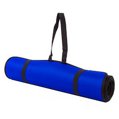 Йогамат, килимок для фітнесу, EVA, IronMaster 180x60x0.6 см, синій